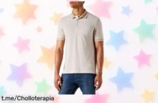 Polo Jack & Jones Jjepaulos para hombre beige con diseño entallado y tejido piqué clásico precio rebajado chollazo que vuelan corre ya antes de que se agoten últimas unidades