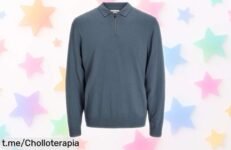 Polo Jjeemil Knit Half Zip de Jack & Jones en oferta con caída de precio brutal para lucir estilo y comodidad sin romper la hucha, ¡date prisa que vuelan estas unidades!