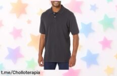 Polo en piqué de algodón Amazon Essentials para hombre, ¡super chollo a precio rebajado! ¡Luce fresco y moderno sin complicaciones, no dejes pasar esta oportunidad!