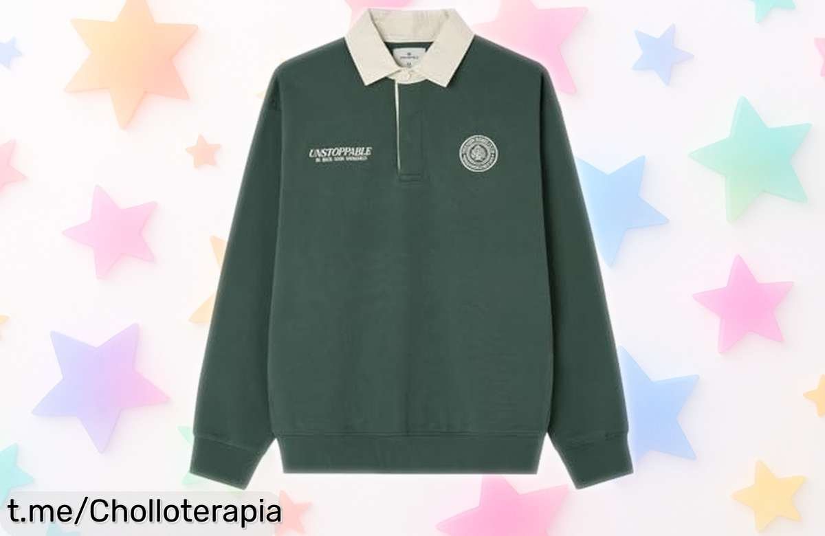 Polo rugby Springfield Rebelution LS verde para hombre con caída de precio brutal y super chollo que vuela en segundos, ¡no lo dejes escapar y hazlo tuyo ya!