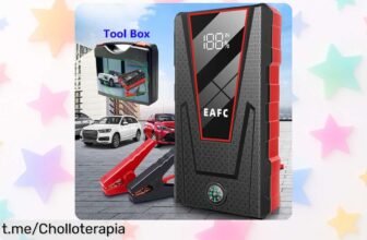 Potente arrancador de batería portátil 12V para coche con 1200A, ahora a precio rebajado impresionante, ¡no te quedes tirado y disfruta del viaje sin preocupaciones!