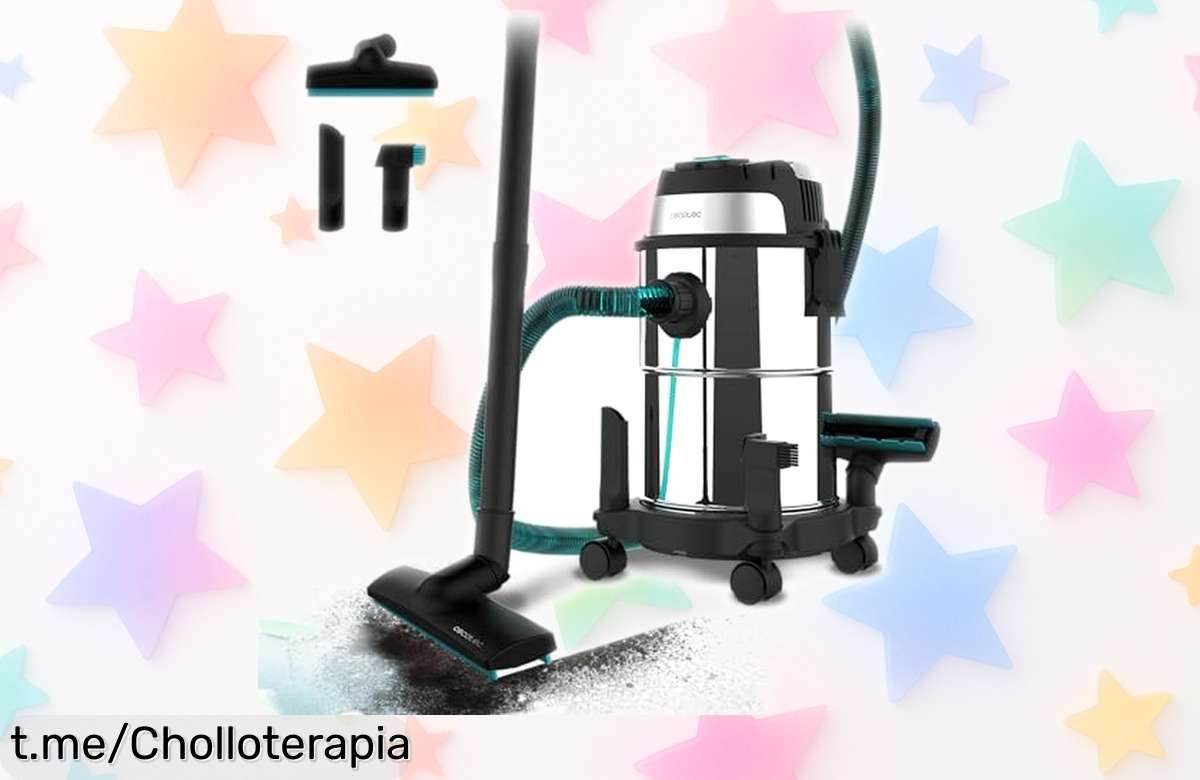 Potente aspirador Cecotec Conga Rockstar Wet & Dry 1200W con función sopladora y accesorios variados a precio rebajado un super chollo para limpiar todo sin esfuerzo solo por tiempo limitado actúa ya para no perderlo