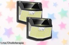 Potente luz solar exterior TECKNET 248 LEDs con sensor ultra preciso y carga rápida, iluminando toda la noche al máximo – precio rebajado que vuela, ¡no dejes escapar este super chollo ya!