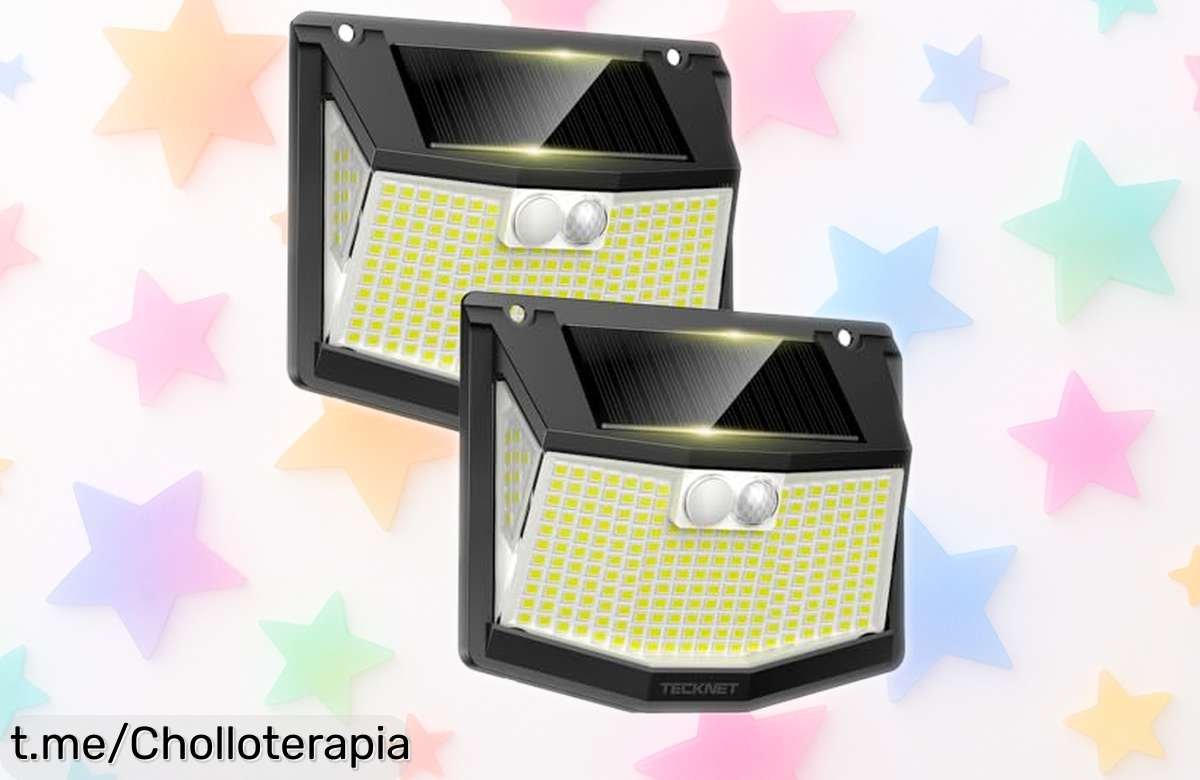 Potente luz solar exterior TECKNET 248 LEDs con sensor ultra preciso y carga rápida, iluminando toda la noche al máximo – precio rebajado que vuela, ¡no dejes escapar este super chollo ya!