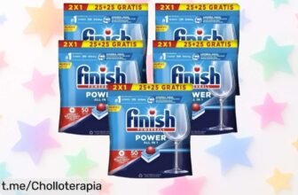 Potente pastillas de lavavajillas Finish Power All in 1 en oferta especial, ¡revitaliza tu cocina hoy mismo y dile adiós a la grasa difícil!