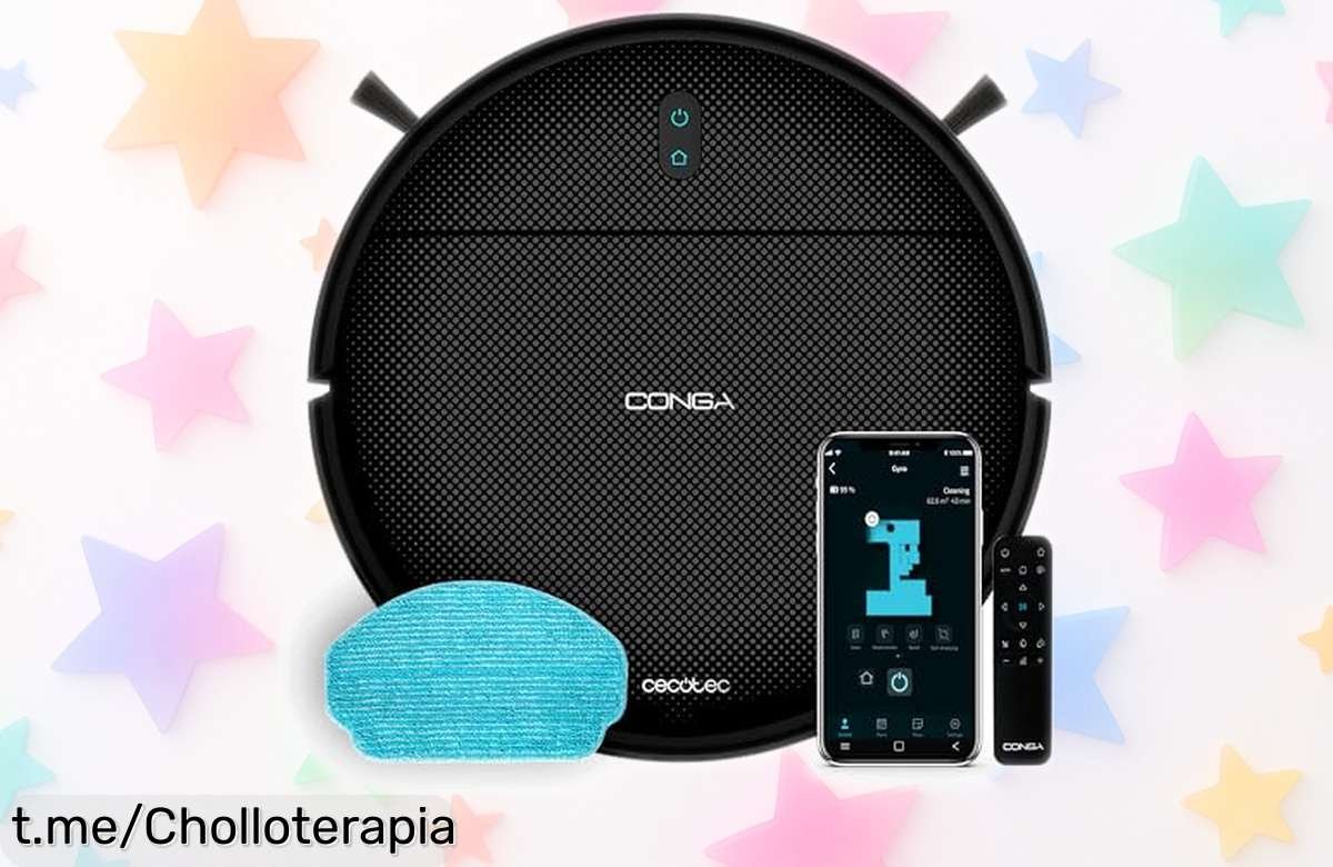 Potente robot aspirador Cecotec Conga 999 a precio rebajado, ¡lucha contra el polvo y disfruta de un hogar limpio con menos esfuerzo! Solo quedan pocas unidades, aprovecha este super chollo ya.