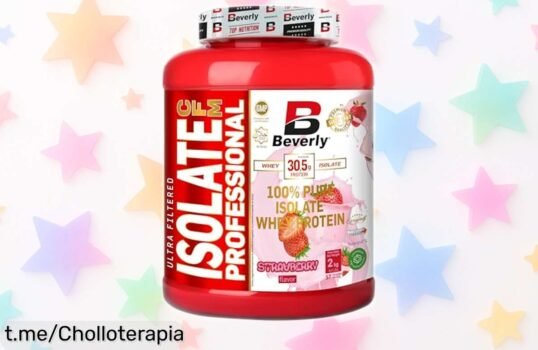 Proteína de suero aislada Beverly Isolate CFM, 1 kg de pura fresa para tonificar y ganar músculo. ¡Ahora a un precio súper rebajado que no volverás a ver! Solo quedan 29 servicios en esta oferta limitada. ¡No te quedes sin tu dosis diaria, corre antes que se acabe!