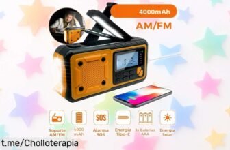 Radio de emergencia portátil con energía solar y crank, impresionante super chollo que no puedes dejar pasar, oferta limitada con pocas unidades disponibles; ¡compra ya antes de que suba el precio y mantén siempre la comunicación a tu alcance!
