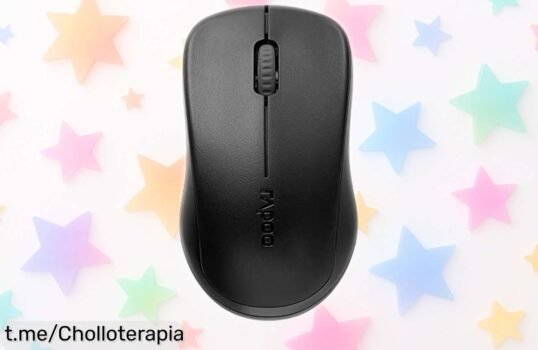 Ratón óptico inalámbrico Rapoo con sensor 1000 dpi y batería para 9 meses este super chollo tiene un precio rebajado que vuela ¡corre ahora o te quedas sin!