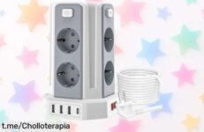 Regleta de alimentación con 8 enchufes y múltiples USB, la seguridad que necesitas a un precio rebajado: ¡no te pierdas este super chollo que volará de las estanterías!