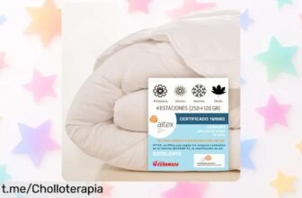Relleno nórdico Naturals con tacto pluma a un precio de ganga, suave y antialérgico: ¡un súper chollo que vuela rápido! Aprovecha esta oferta antes de que se agote.