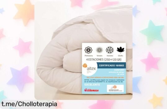 Relleno nórdico Naturals con tacto pluma a un precio de ganga, suave y antialérgico: ¡un súper chollo que vuela rápido! Aprovecha esta oferta antes de que se agote.