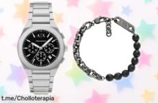 Reloj Armani Exchange de acero inoxidable con cronógrafo moderno en pulsera gunmetal rebajado a un precio muy bajo por tiempo limitado ¡Corre que vuelan estas unidades del super chollo!