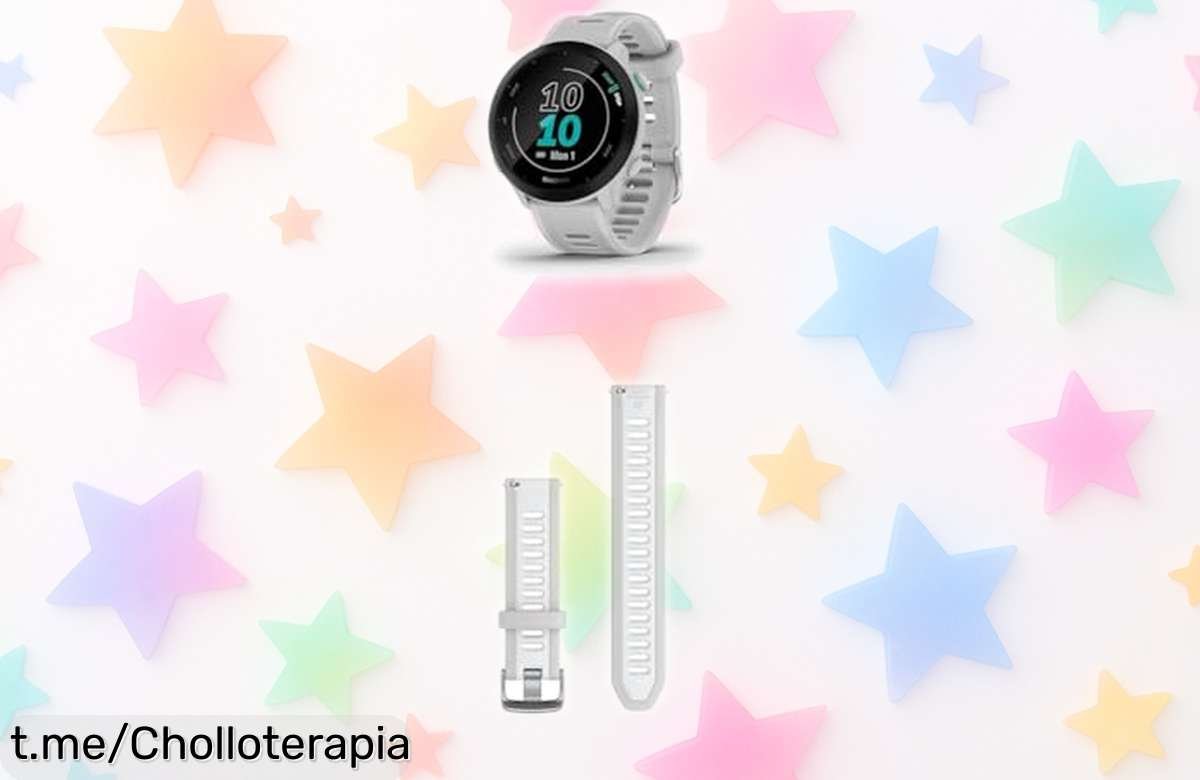 Reloj GPS para correr Garmin Forerunner 55 con pantalla color siempre visible y correa fácil de cambiar, rebajado a precio muy bajo; aprovecha este ofertón por tiempo limitado ¡no lo pierdas!