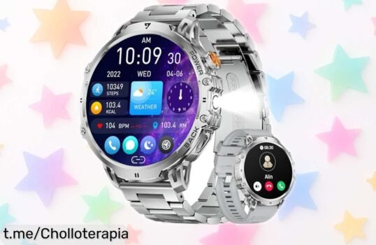 Reloj inteligente para hombre LIGE con llamadas Bluetooth y pantalla gigante rebajado al máximo, batería brutal de 1000mAh y linterna incluida ¡Corre que vuelan estas unidades a precio muy bajo!