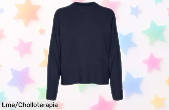 Renueva tu armario con el jersey azul marino VERO MODA que hará brillar tu estilo, ¡no te pierdas este chollo increíble por tiempo limitado!