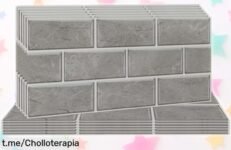 Renueva tu cocina y baño con los azulejos adhesivos Hode, pack de 12 piezas en gris. ¡Super chollo para transformar tus espacios sin complicaciones!