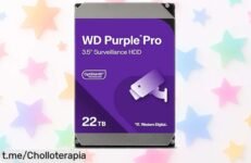 Revitaliza tu equipo con el disco duro WD Purple™ Pro de 22TB a un precio rebajado que volará, ideal para proyectos exigentes. Aprovecha este súper chollazo y asegura la potencia que necesitas antes de que se agote. ¡Hazlo hoy mismo!