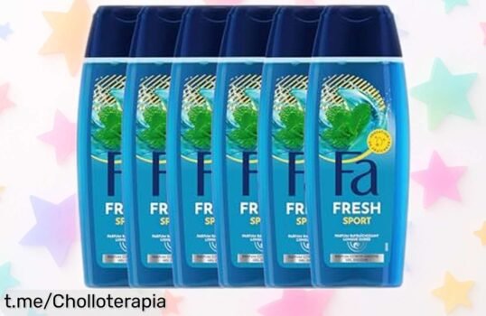 Revitaliza tus duchas con el gel Fa Cap Tonique 250 ml: pack de 6, frescura y energía que tu piel necesita a un precio rebajado que volará. ¡No te quedes sin él, aprovecha este ofertón antes de que se agote!