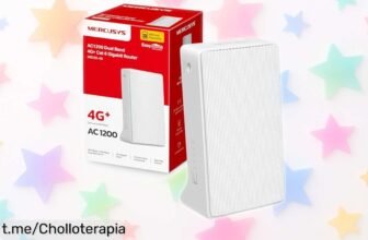 Router 4G+ Mercusys MB2304G con WiFi dual y velocidad de hasta 300 Mbps a un precio rebajado que vuela, no te quedes sin el tuyo y disfruta del mejor internet en casa.