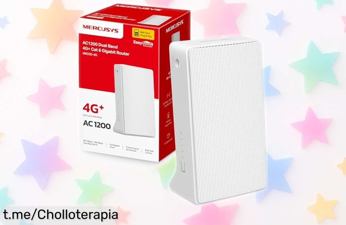 Router 4G+ Mercusys MB2304G con WiFi dual y velocidad de hasta 300 Mbps a un precio rebajado que vuela, no te quedes sin el tuyo y disfruta del mejor internet en casa.