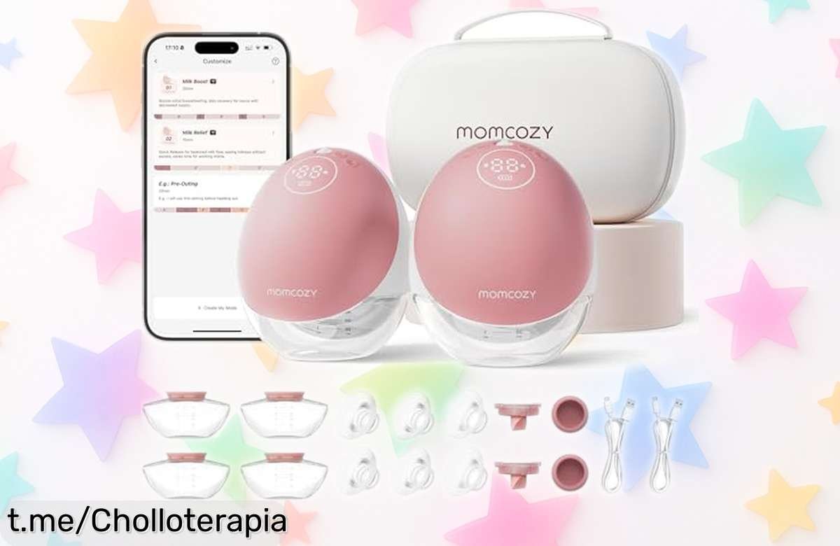 Sacaleches eléctrico Momcozy M9 con 15 niveles y app inteligente, manos libres y súper discreto a precio rebajado que no podrás dejar escapar ¡corre que vuelan!