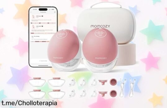 Sacaleches eléctrico Momcozy M9 manos libres con app, súper silencioso y 15 niveles de succión rebajado: olvídate del estrés y aprovecha este ofertón por tiempo limitado antes que se acabe