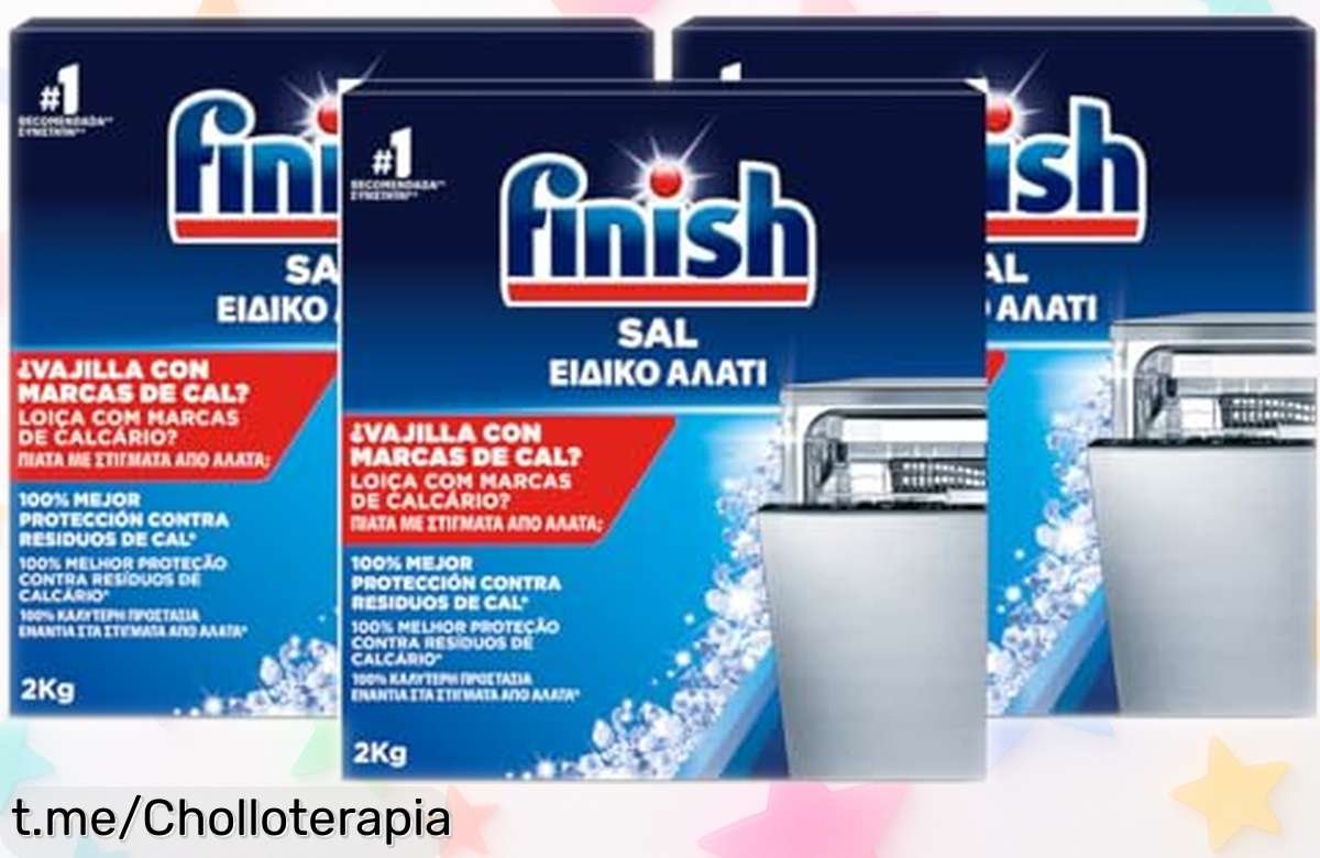 Sal para lavavajillas Finish 6 kg con función antical que elimina manchas difíciles y protege tu máquina precio rebajado insuperable no esperes más solo hoy esta oferta brutal y limitada ¡hazte ya con este super chollo!