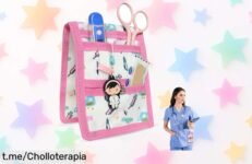 Salvabolsillos enfermería con llavero y cierre imán rosa a precio rebajado de locura; no te quedes sin el organizador que alegrará tus días, ¡corre antes de que se agoten!