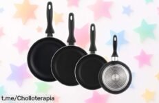 Set de 4 sartenes Well Home a precio rebajado para cocinar sin líos y disfrutar al máximo, ¡no dejes que se te escapen!