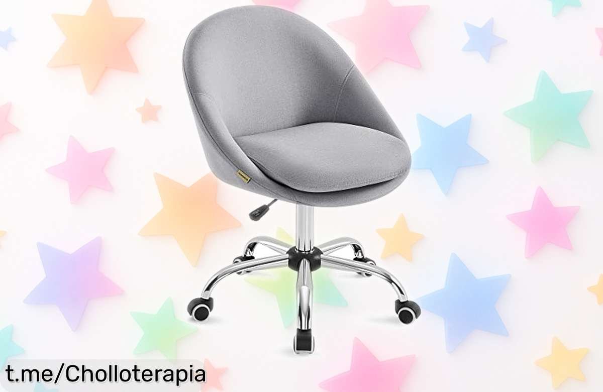 Silla de oficina Songmics OBG020G01 en algodón y lino con altura ajustable, diseño ahorra espacio y montaje súper fácil a precio rebajado ¡Corre que se agota este super chollo!