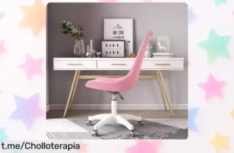 Silla de oficina ergonómica con soporte lumbar y ruedas, ¡super chollo que se acaba! Siente la diferencia en tu comodidad mientras trabajas o juegas. Este ofertón no durará mucho; ¡corre a hacerte con ella antes de que se acabe!