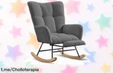 Silla mecedora flexispot con respaldo alto y reposapiés en tejido teddy súper resistente rebajada por tiempo limitado aprovechar este ofertón único antes de que se agoten las pocas unidades disponibles