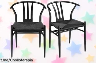 Sillas de comedor Yaheetech con estructura metálica y ratán tejido, super chollo a precio rebajado para que tu hogar luzca increíble ¡No te lo pierdas!