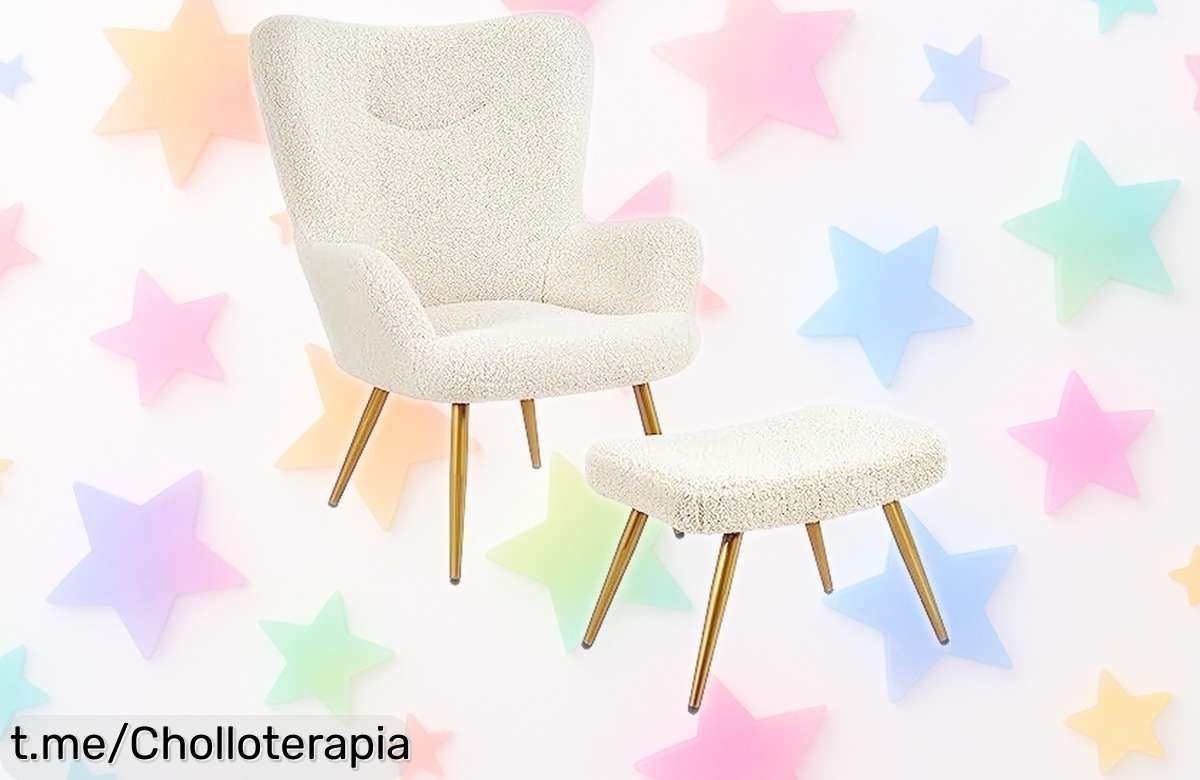 Sillón orejero con reposapiés Yaheetech packazo rebajado que abraza tu cuerpo y aguanta 136kg estructura metal súper fuerte chollazo ideal para salón o dormitorio ¡corre porque esta ganga se acaba ya!