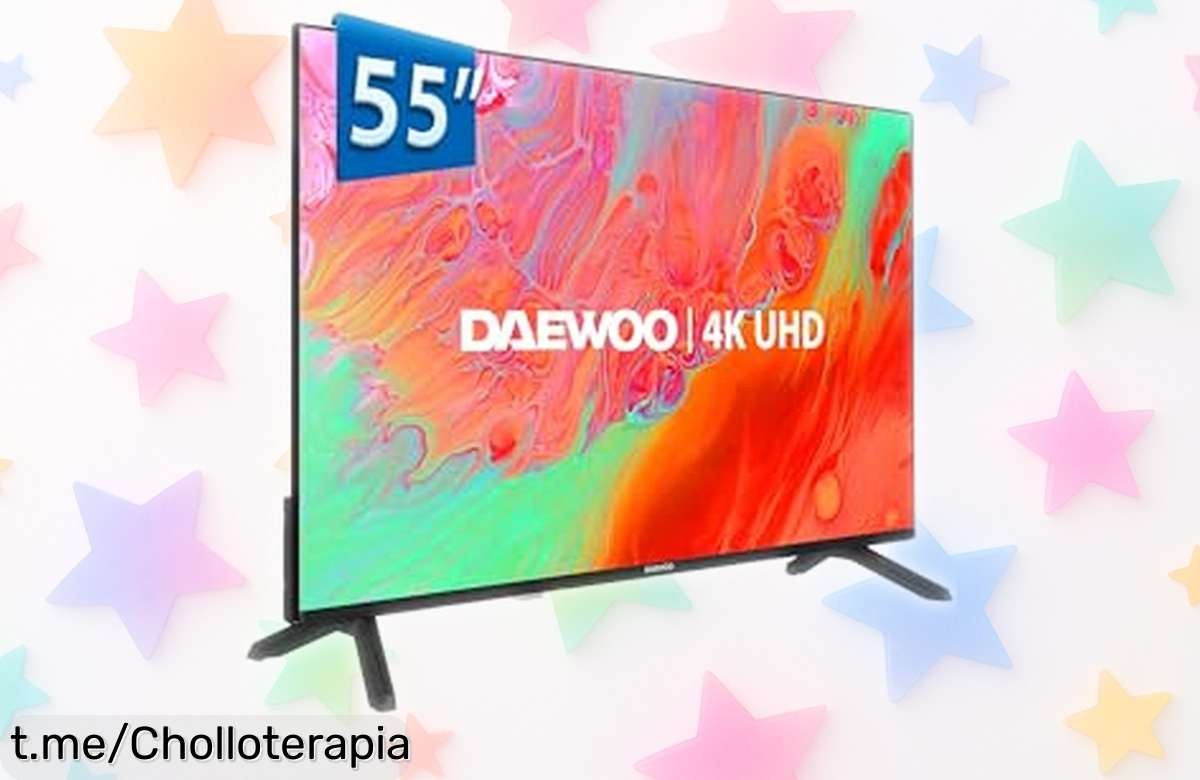 Smart TV 4K Daewoo 55DM65UV sin marcos con imagen brutal y sonido potente, rebajado a un precio loco que no volverás a ver ¡date prisa que vuelan!