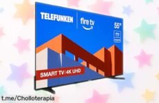 Smart TV 55 pulgadas Telefunken con imagen 4K y Alexa, oferta bajada al máximo para que no te quedes sin ella Aprovecha sonido Dolby Atmos y perfiles personalizados pero date prisa porque vuelan pocas unidades