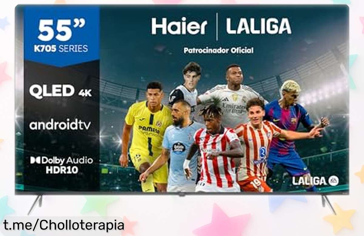 Smart TV Haier QLED 4K UHD H55K705UG con imagen brutal y sonido envolvente a precio rebajado que desaparece pronto ¡colores impactantes, Android 11 y control inteligente para vivir el mejor entretenimiento ya!
