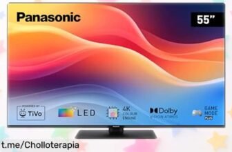 Smart TV LED 4K Ultra HD Panasonic TB55W61AEZ de 55” con Dolby Vision y control por voz a precio rebajado que no vas a ver dos veces, imagen brutal y juegos sin lag ¡Date prisa antes de que se acabe este super chollo!