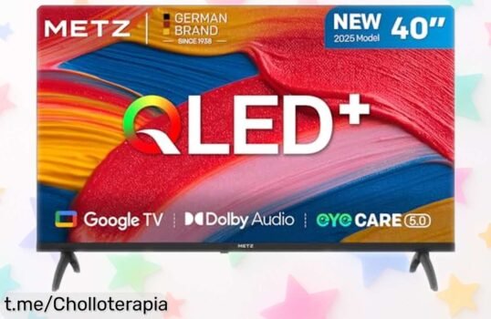 Smart TV QLED Metz de 40 pulgadas con HDR10 y sonido Dolby a precio loco: sumérgete en una experiencia visual y sonora que no puedes dejar pasar. Conéctate fácil, disfruta el estilo moderno ¡Hazla tuya antes de que el precio vuelva a subir!