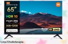 Smart TV Xiaomi 65” 4K ultra nítida con Alexa integrada y juegos a 120Hz reventando su precio rebajado de locura ¡corre que vuelan!