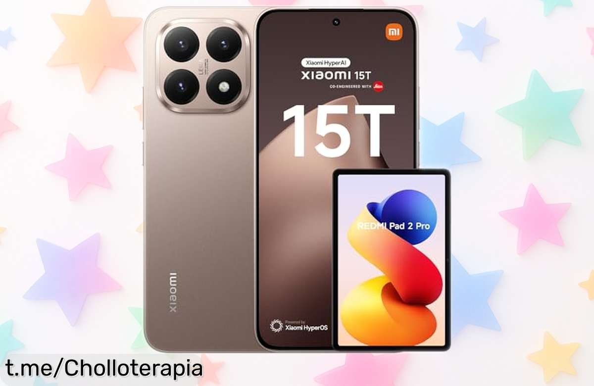 Smartphone Xiaomi 15T con cámara Leica y pantalla de 120 Hz junto a tablet Redmi Pad 2 Pro en un super chollo por tiempo limitado, precio rebajado que no volverás a ver ¡date prisa antes de que se agote esta oferta brutal!