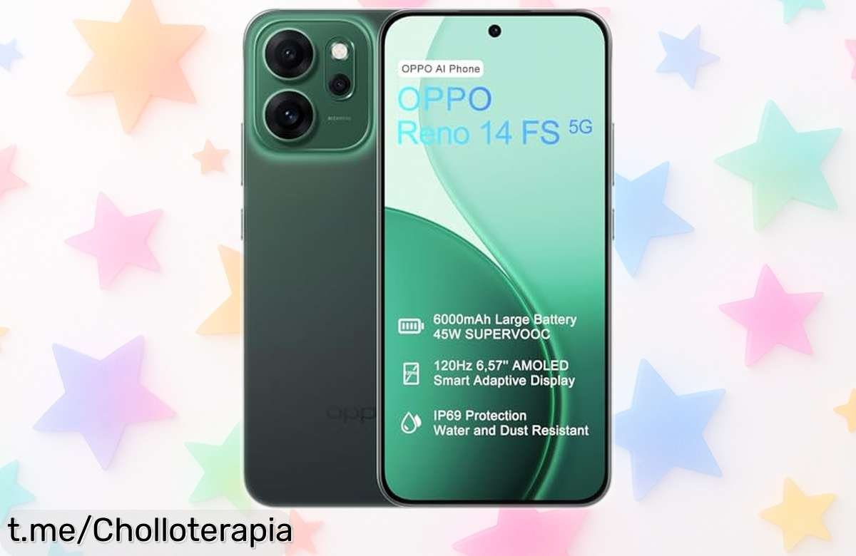 Smartphone oppo reno14 fs 5g con pantalla amoled 120hz y cámara sony de 50mp baja su precio brutalmente por tiempo limitado ¡corre que vuela este ofertón!