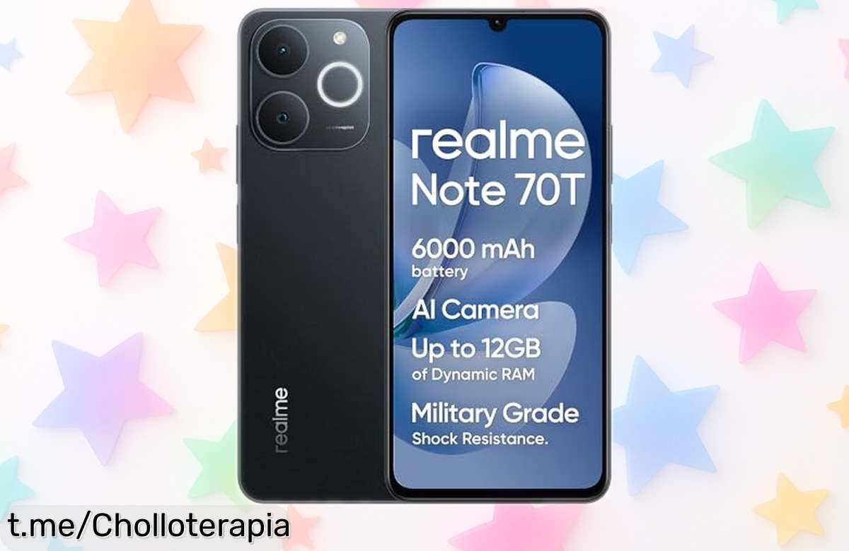 Smartphone realme Note70T 4G con batería bestial de 6000mA y cámara AI a precio loco, ¡no te quedes sin el tuyo! Stock limitado, las unidades se van volando.