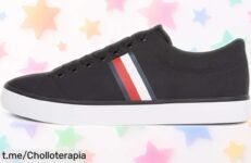 Sneaker Tommy Hilfiger Core Stripes Low Top en negro, diseño moderno y calidad premium a precio de ganga. ¡Este super chollo vuela, así que corre antes de que se agoten!