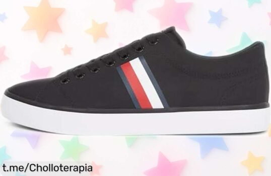 Sneaker Tommy Hilfiger Core Stripes Low Top en negro, diseño moderno y calidad premium a precio de ganga. ¡Este super chollo vuela, así que corre antes de que se agoten!