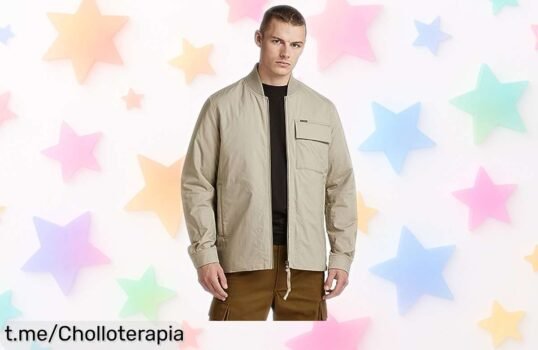 Sobrecamisa GStar para hombre gris con cremallera y bolsillos secretos, ¡precio rebajado a un super chollo! No dejes pasar esta oportunidad y marca la diferencia hoy mismo.