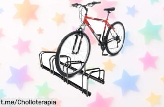 Soporte ajustable y resistente para 4 bicicletas VOUNOT® a un precio de locura, aprovecha esta caída de precio antes que se agote y olvídate del lío en tu hogar. ¡Haz espacio con este super chollo ahora!