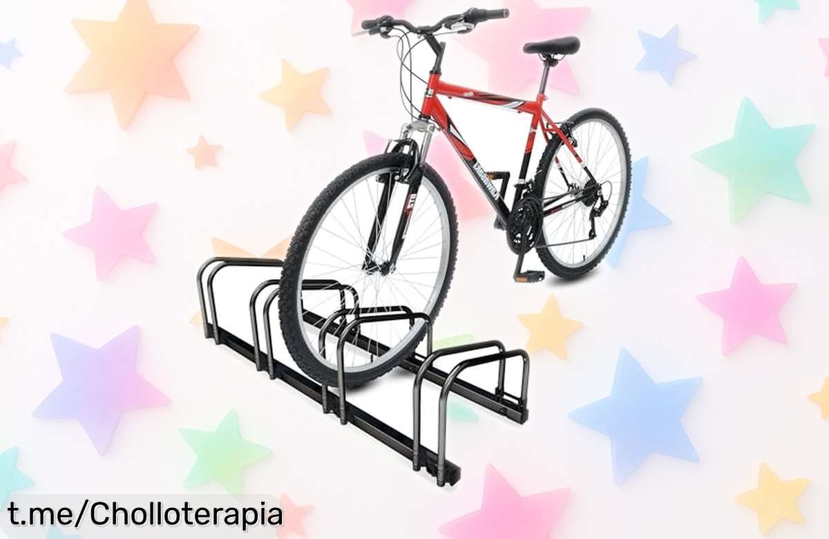 Soporte ajustable y resistente para 4 bicicletas VOUNOT® a un precio de locura, aprovecha esta caída de precio antes que se agote y olvídate del lío en tu hogar. ¡Haz espacio con este super chollo ahora!