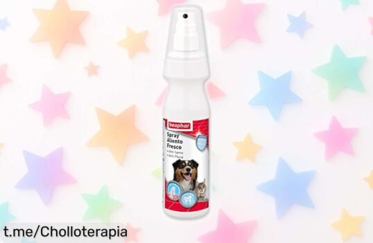Spray aliento fresco para perros y gatos Beaphar con triple acción enzimática precio rebajado elimina placa mal aliento limpiando fácil chollazo perfecto para la sonrisa de tu peludo aprovecha ya que no durará